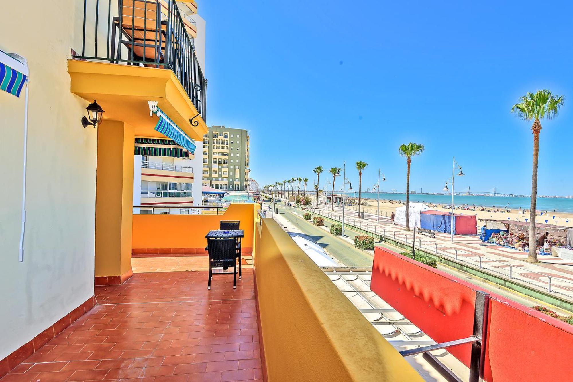 Beachfront Duplex 1ª Linea & Terraces Oceanfront El Puerto de Santa María Eksteriør billede