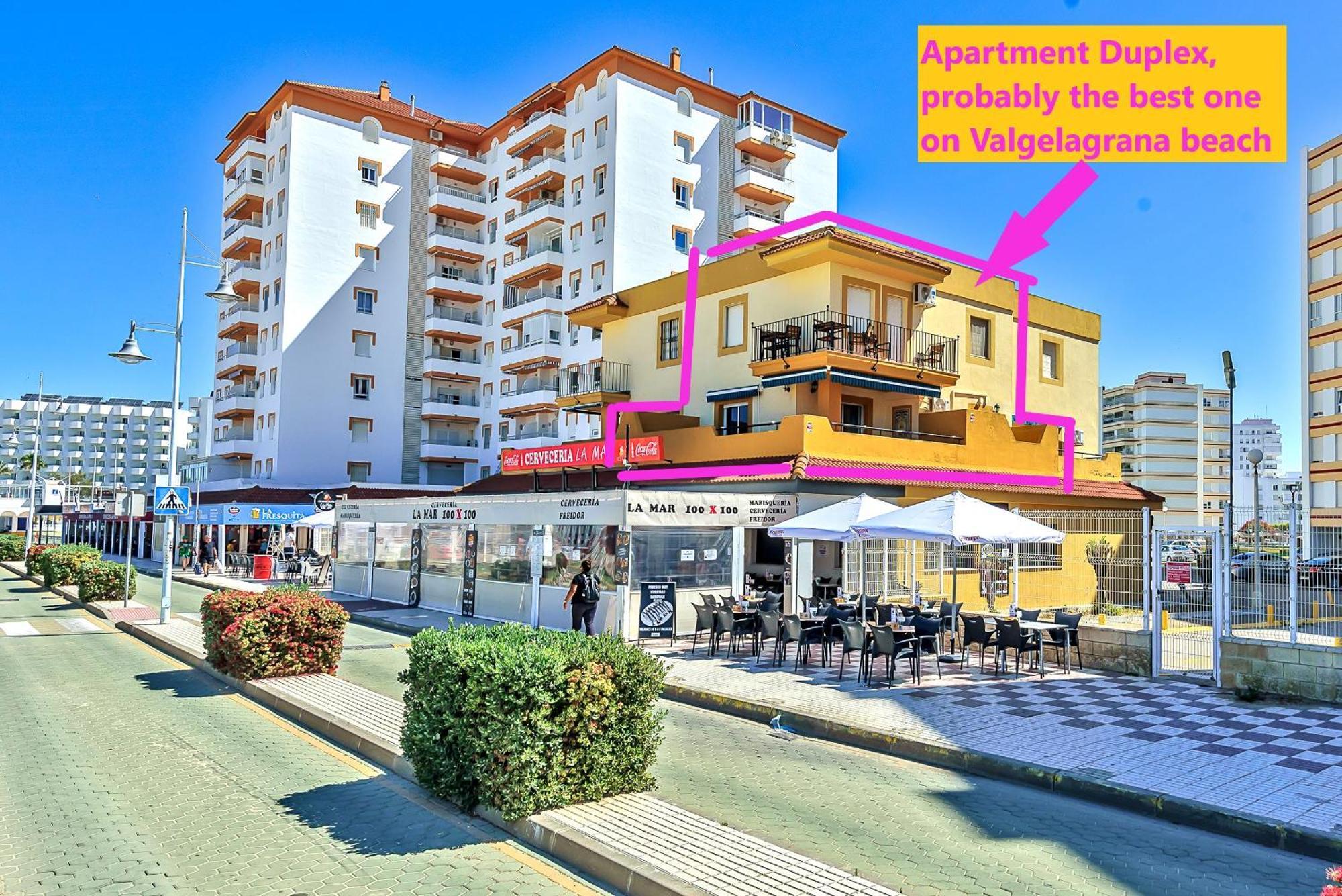 Beachfront Duplex 1ª Linea & Terraces Oceanfront El Puerto de Santa María Eksteriør billede